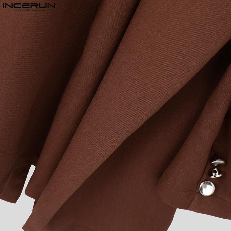 INCERUN Мужские весенние пальто с открытыми плечами и длинным рукавом, блейзер