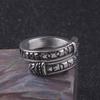 Кольцо из нержавеющей стали 316L Norse Viking Ring - руны Elder Futhark Pagan Amulet Jewelry для мужчин и женщин с дизайном