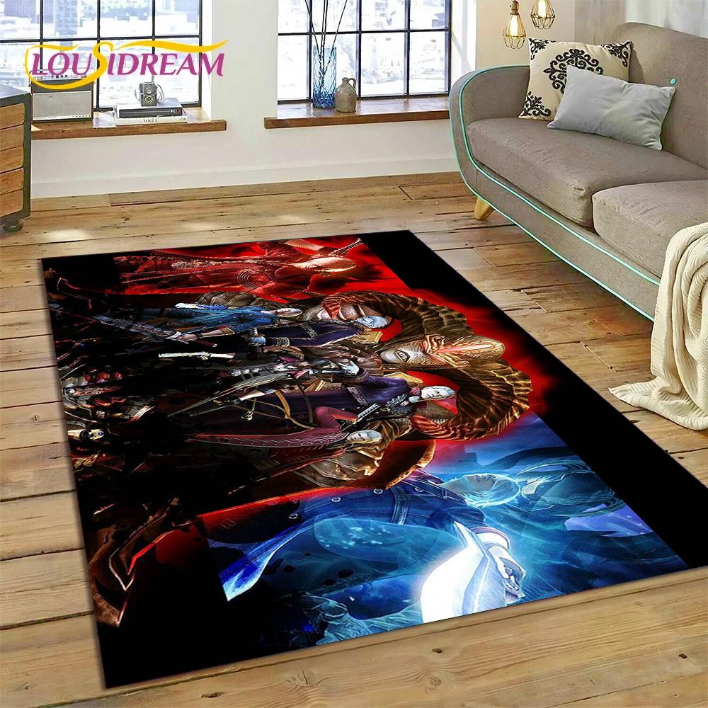 DMC Game 3D D-Devil May Cry Cartoon Rug Carpet for Living Room Bedroom Home Decor,Floor Mat Non-slip Decoration for Sofa Doormat