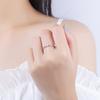 Simple Colorful Zircon S925 Sterling Silver Ring for Women's Shiny Iridescent Color Zircon Ring Couple Ring Sterling Silver Jewelry Gift