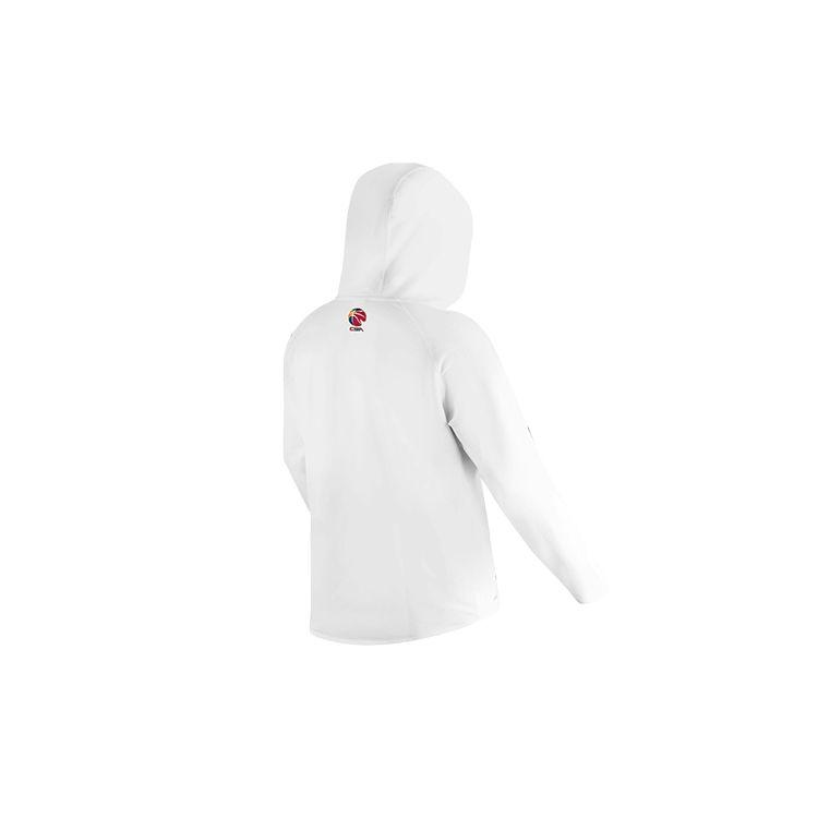 Баскетбольная майка с капюшоном Li Ning CBA Series Elite Series Letter, мужская белая ATLT193-2