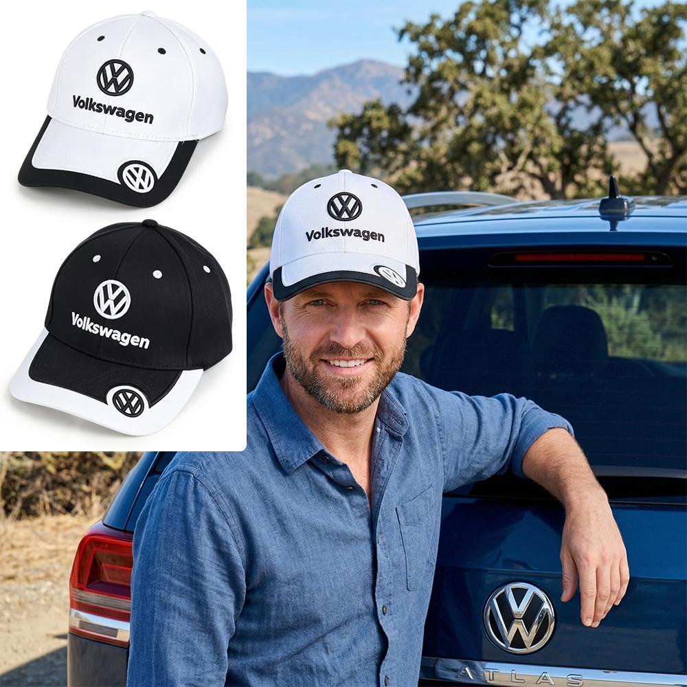 T27Valve Stems Caps Car Logo Adjustable Embroidery Baseball Cap Hat UV Protection For Volkswagen VW GTI Golf Polo Passat Tiguan RLi