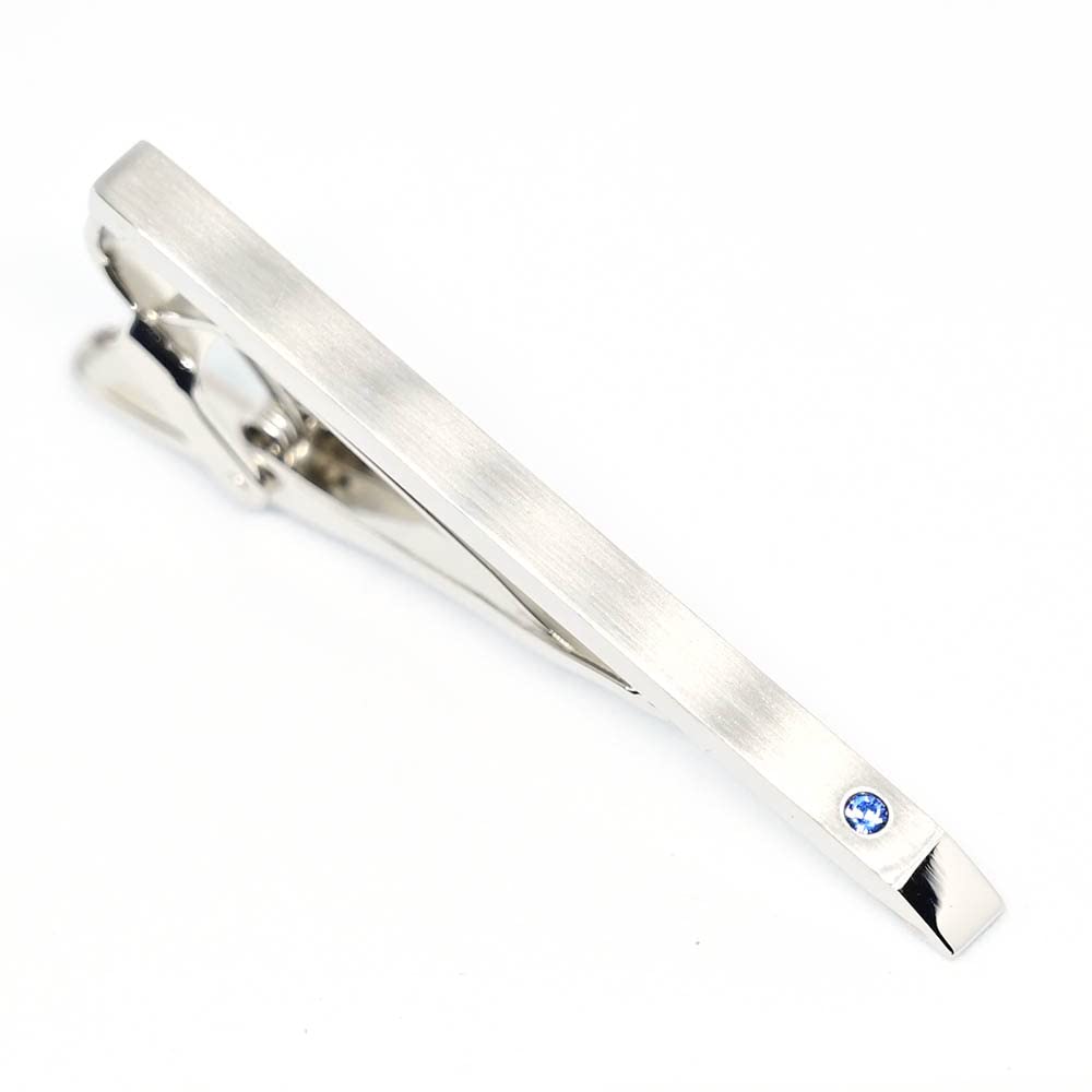 Булавка для галстука Swank Birthstone T0127 (Сентябрь - Сапфир)