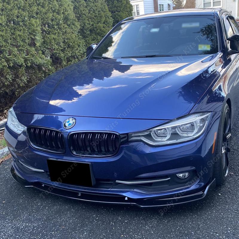 For BMW 3 Series F30 F31 2013-2019 Front Bumper Splitter Lip Diffuser Spoiler Protector Cover Guard Deflector Lips Gloss Black