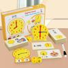 Wooden Children'S Early Education Clock Level 1 And 2 Recognizing Time Learning Set Teaching Aids Enlightenment Toys