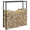 VidaXL Firewood Rack Black 110x30x116 Cm Steel, Log Holder, Wood Shelf, Wood Storage Stand of 4018467