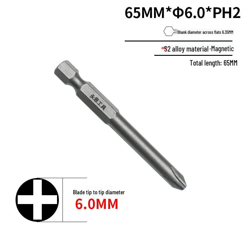 Закаленная сталь S2 Магнитное сверло-бита Phillips 1/4" для дрели
