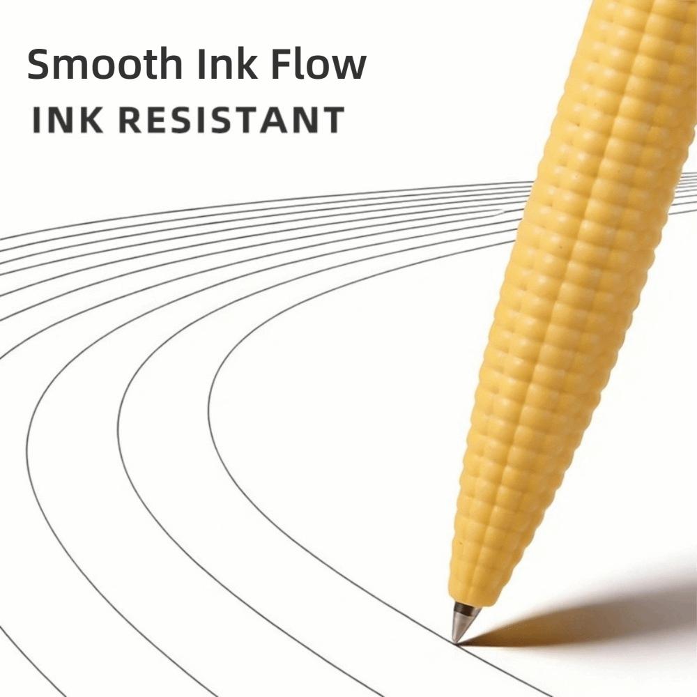 Corn Shape Ballpoint Pen Biodegradable Writing Pen Eco-Friendly Gel Pen  Desktop Use