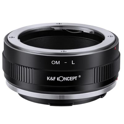 Адаптер крепления объектива CONCEPT для зеркальных объективов Olympus на камеры Leica с ручным фокусом K&F OM-L OM-Mount L-Mount,