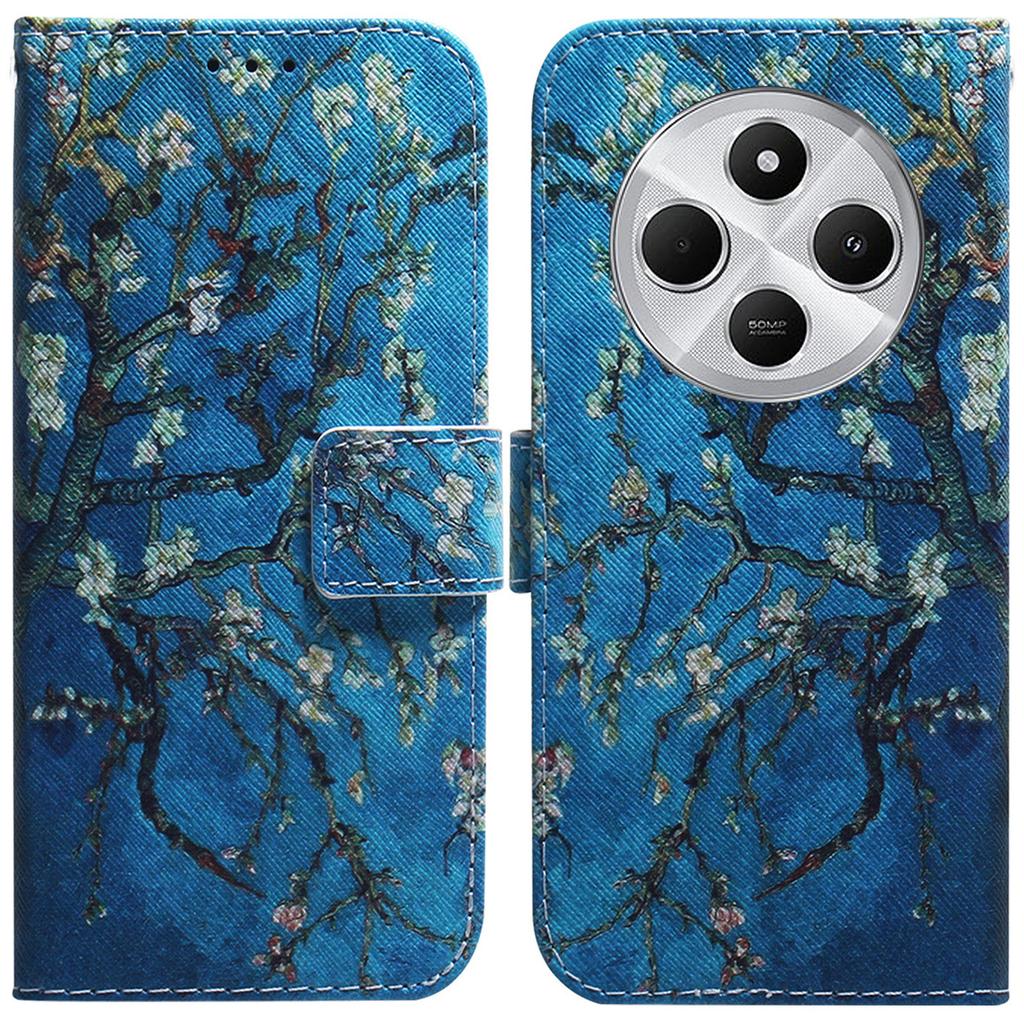 Для Xiaomi Poco C75 4G/Redmi 14R 5G/14C 4G Чехол-бумажник с рисунком Кожаная обложка для телефона