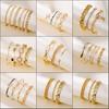 6pcs/set Bohemian Ladies Vintage Luxury Bling Simple Gold Thick Chain Crystal Lock Pendant Irregular Bracelet