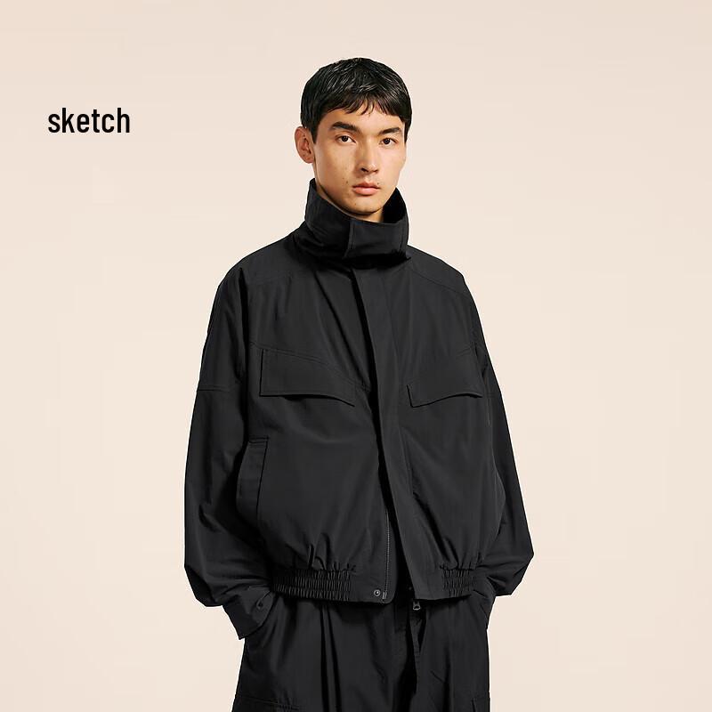 CROQUIS Men's 2024 Autumn Loose Fit Stand-Collar Jacket