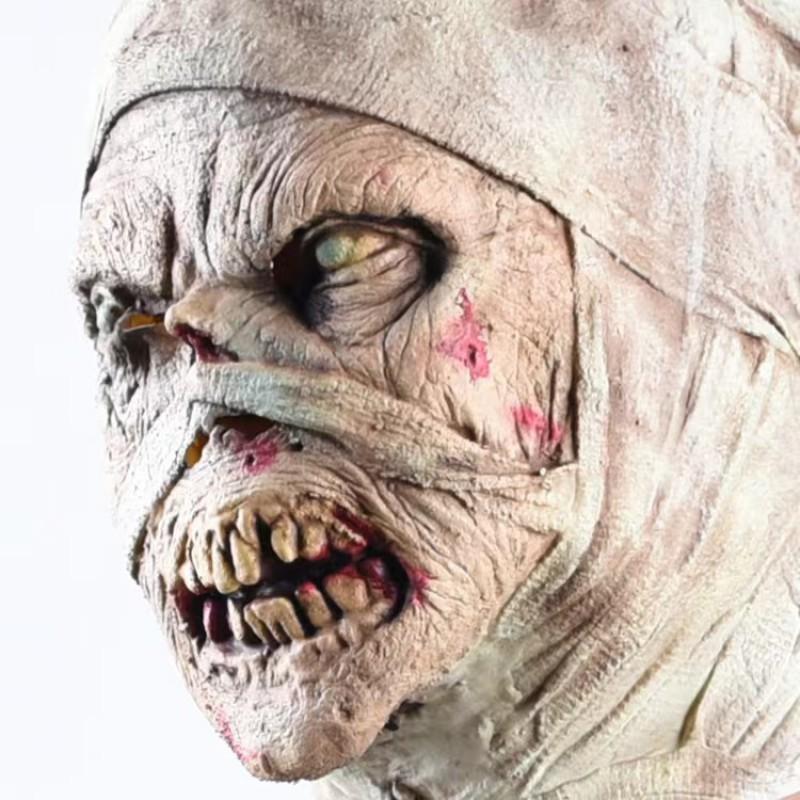 Mummy Mask Halloween Easter Carnival Latex DIY Horror Costume Prop