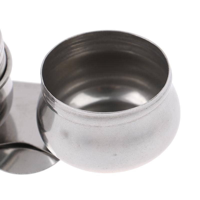Stainless Steel Drum Painting Palette Oil Paint Pot Single Double Hole Dipper