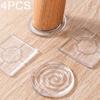 4pcs Silicone Non-Slip Pad Anti-moving Table Foot Mat Bed Foot Antislip Fixator Transparent Anti Vibration Pads Furniture Gasket