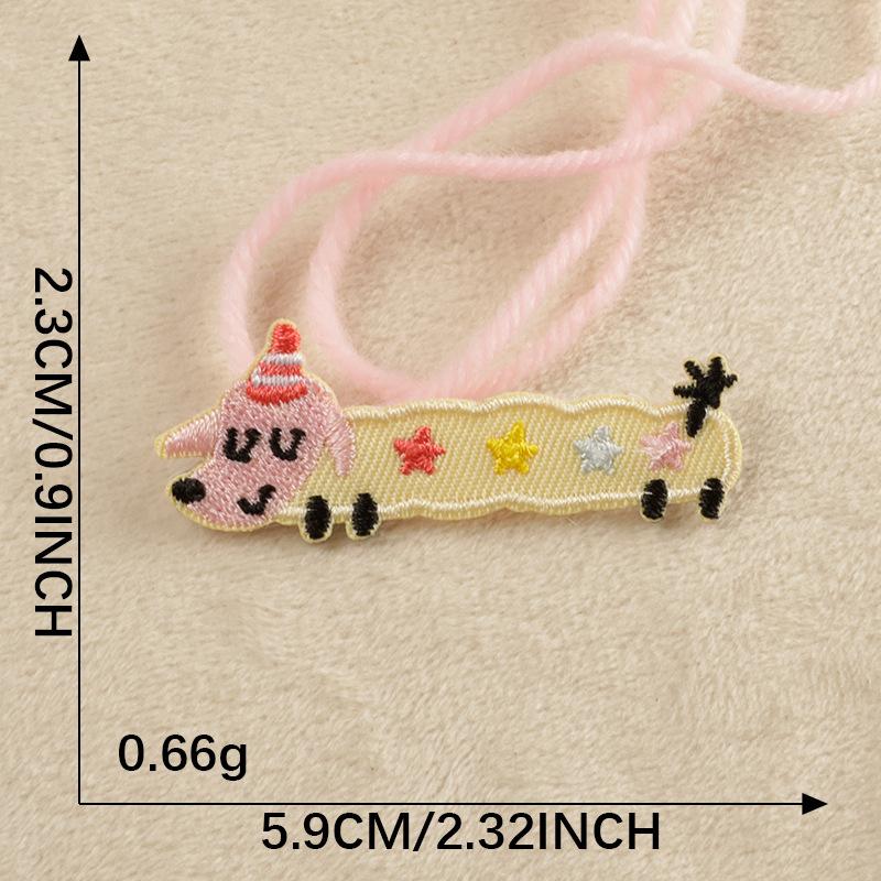 Оригинальная вышитая этикетка самоклеящаяся нашивка милая колбаска собака чехол для мобильного телефона аксессуары вышитая наклейка аксессуары нашивка наклейка из ткани