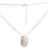 Silver Necklace with Natural Baroque Pearls, Item Weight 14.26 G (2185314)