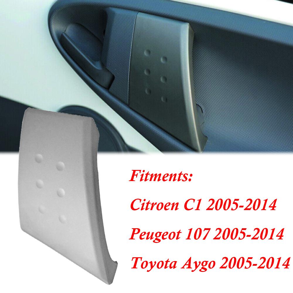 For Peugeot 107 Toyota Aygo Citroen C1 2005-2014 Car Gray Inner Handle Cover Door Buckle Hand Cover Door Armrest Base For BYD F0