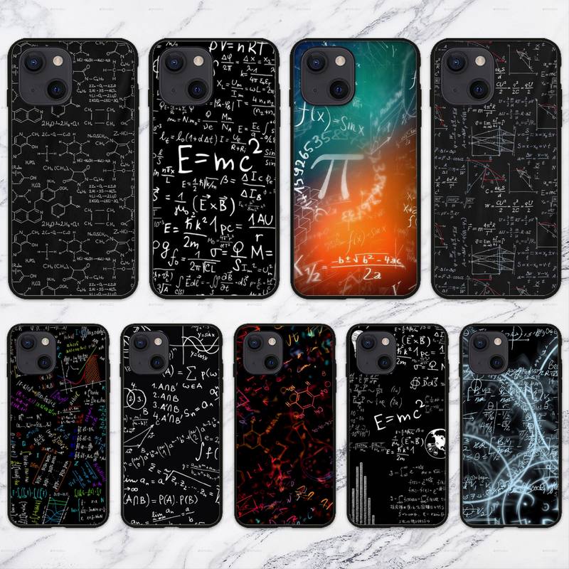 Physics Chemical Mathematics Phone Case For iPhone Mini 11 12 13 14 15 Pro XS Max X Plus SE XR Shell