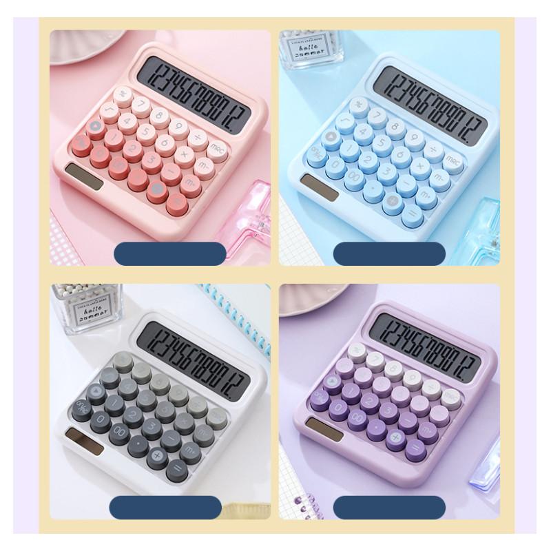 Высококачественный милый большой калькулятор с кнопками разных цветов, идеально подходящий для студентов и экзаменов