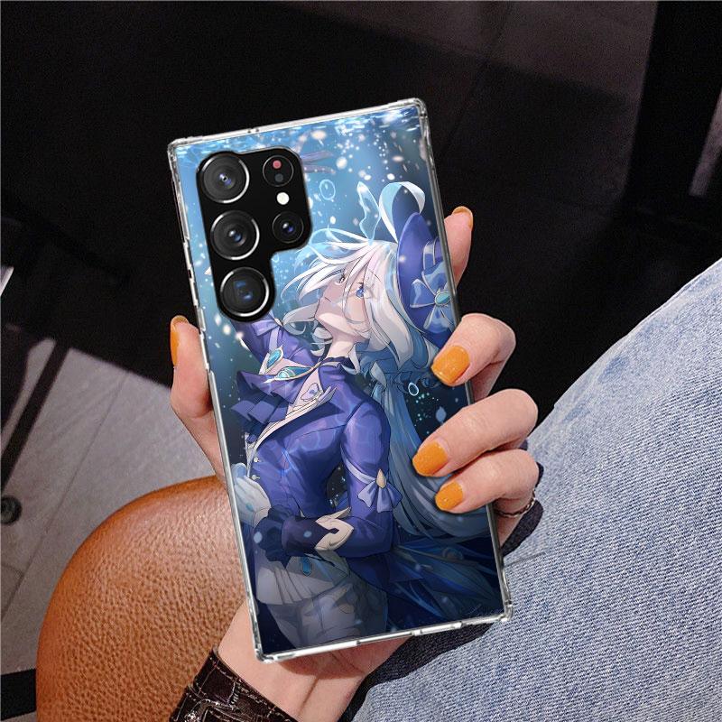 Genshin Impact Furina Phnoe Case for Samsung Galaxy S26 S25 Edge S23 S24 Ultra S22 Plus S21 S20 FE Unique Cover Soft Coque Galax