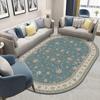 Овальный ковер для гостиной, большой размер, европейский центральный ковер, современная спальня, столовая, прихожая, напольный коврик, украшение для дома, роскошь