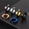 2pcs Stainless Steel Piercing Ear Studs Unisex Ear Buckle Ear Buckle Round Huggie Hoop Earrings  Men