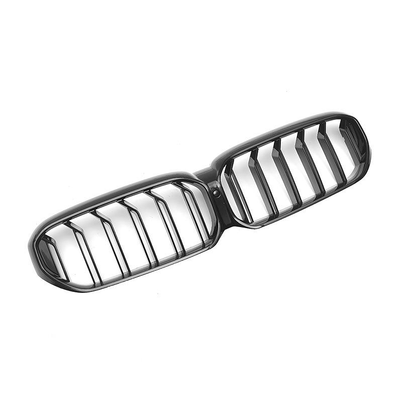 Подходит для BMW 5 серии G30 2021-2023: Двухлинейная ярко-черная решетка радиатора "ноздри"