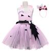 2PCS Halloween Costume Performance Costume Party Festive Atmosphere Dress Daily Princess Dress Sleeveless Headband Accessories