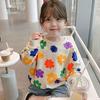 Kids Girls Spring Autumn Long Sleeve O Neck Flower Printed T Shirt Tops
