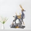 Home Decor, Set of 2 Deer Resin Showpieces – Stunning Hiran Statue for Living Room Decor, Ideal for Gifting, Table Decor