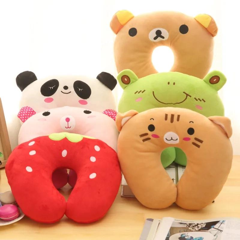 Подушка для шеи с милым рисунком, креативная подушка для шеи, подушка для путешествий на скоростной железной дороге, U-образная подушка для сна