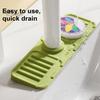 Силиконовый коврик для крана, быстросохнущий коврик со встроенным поддоном для слива, легкоочищаемый защитный экран от брызг для ванной комнаты, кухонного органайзера