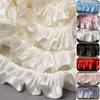 10 Meter 5.5cm Ruffle Lace Edge Trim Shiny Satin Pleated Ribbon Fabric Edge Hem For DIY Dress Bouquet Curtain  Upholstery Crafts