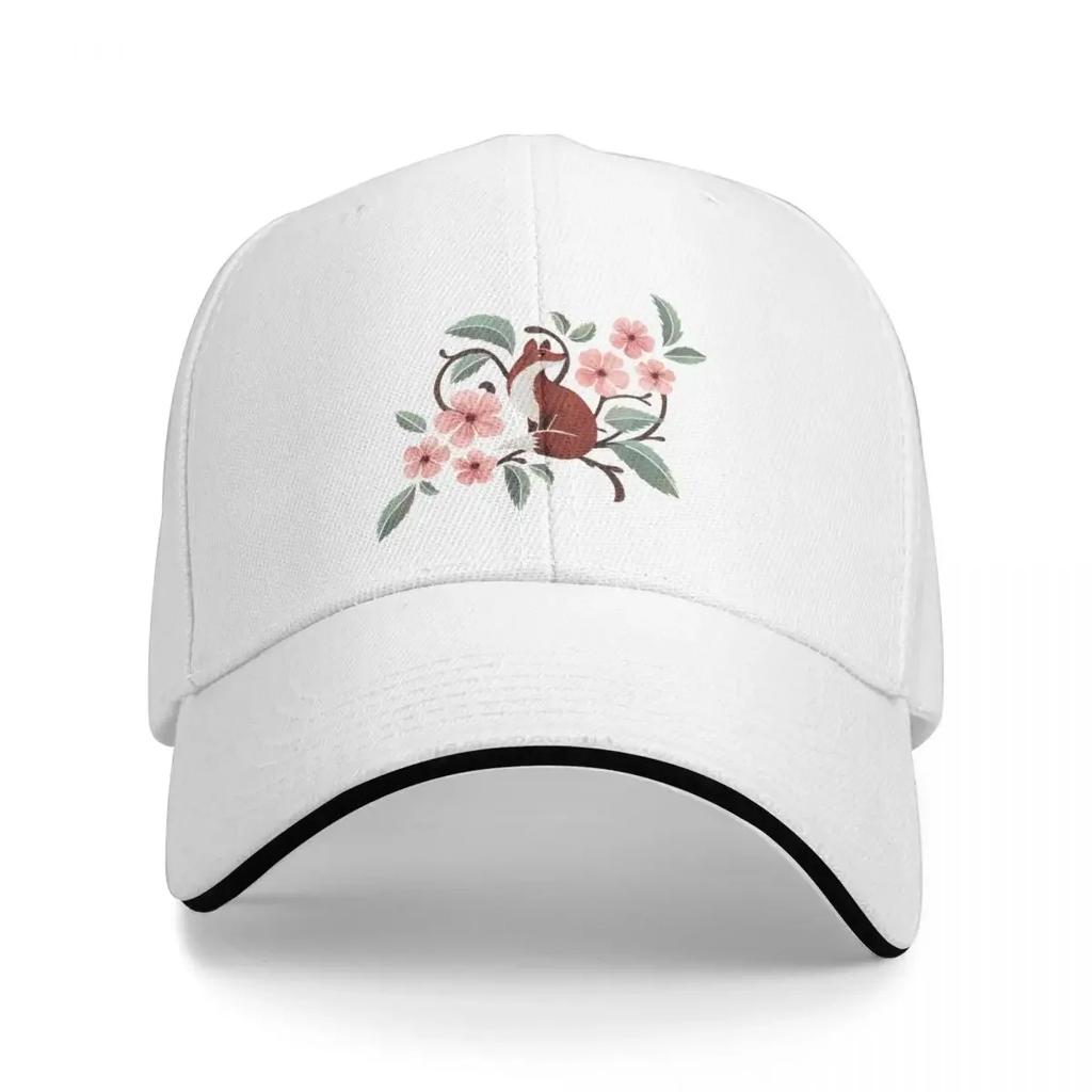 Fox In Cherry Blossoms Baseball Cap Dad Hat Gentleman Hat Boy Child Women's