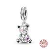 New In Charms Copper Fit 3Mm Original Bracelet Necklace Womens Sweetheart Bear Charms Beads Diy Fine Jewelry Gift