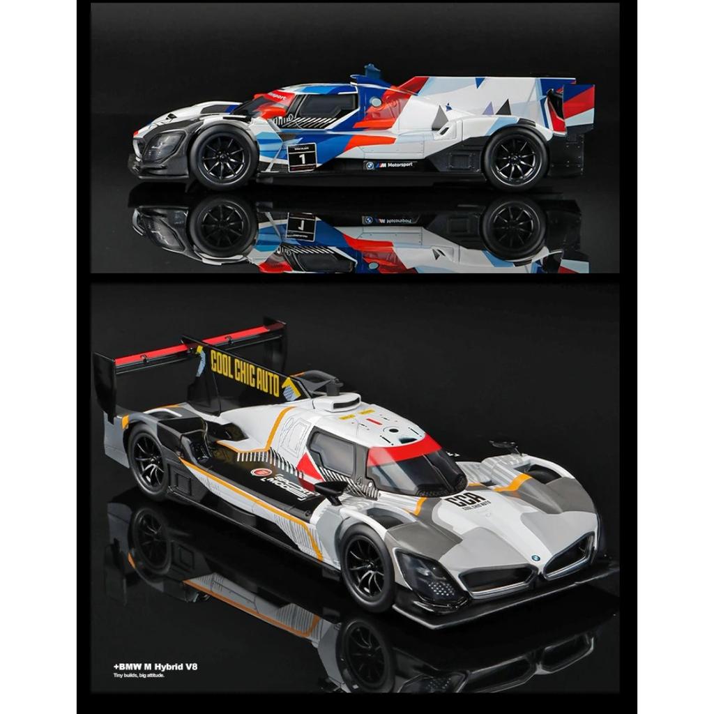 1/24 BMW M Hybrid V8 Super Racing Металлическая модель автомобиля Звук и свет Детская игрушка Коллекционная вещь Подарок на день рождения