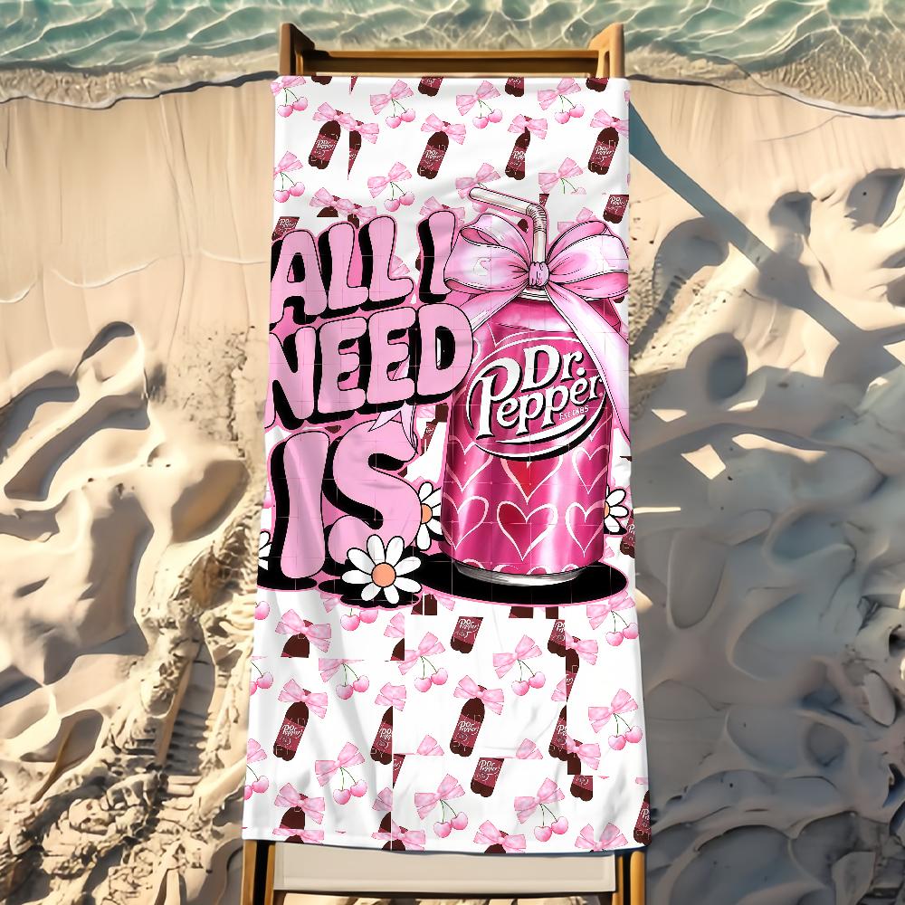 Бренд D-Dr Pepper Полотенце Пляжное Полотенце Дорожное Легкое Приятное для Кожи Для Бассейна Пляжа Кемпинга Круиза Лето