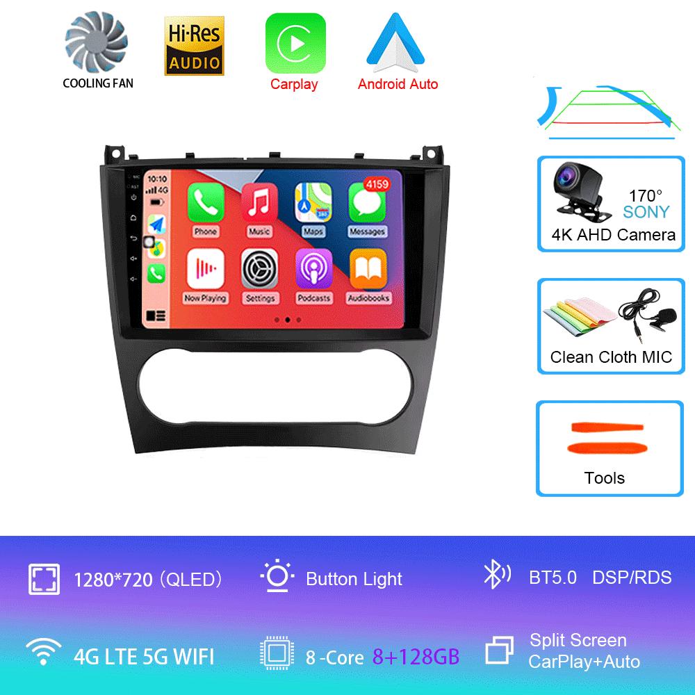 Android 14 для Mercedes Benz W203 W209 C180 C200 C220 C230 2005 - 2009 стерео автомобильное радио мультимедиа навигация GPS Carplay AUTO