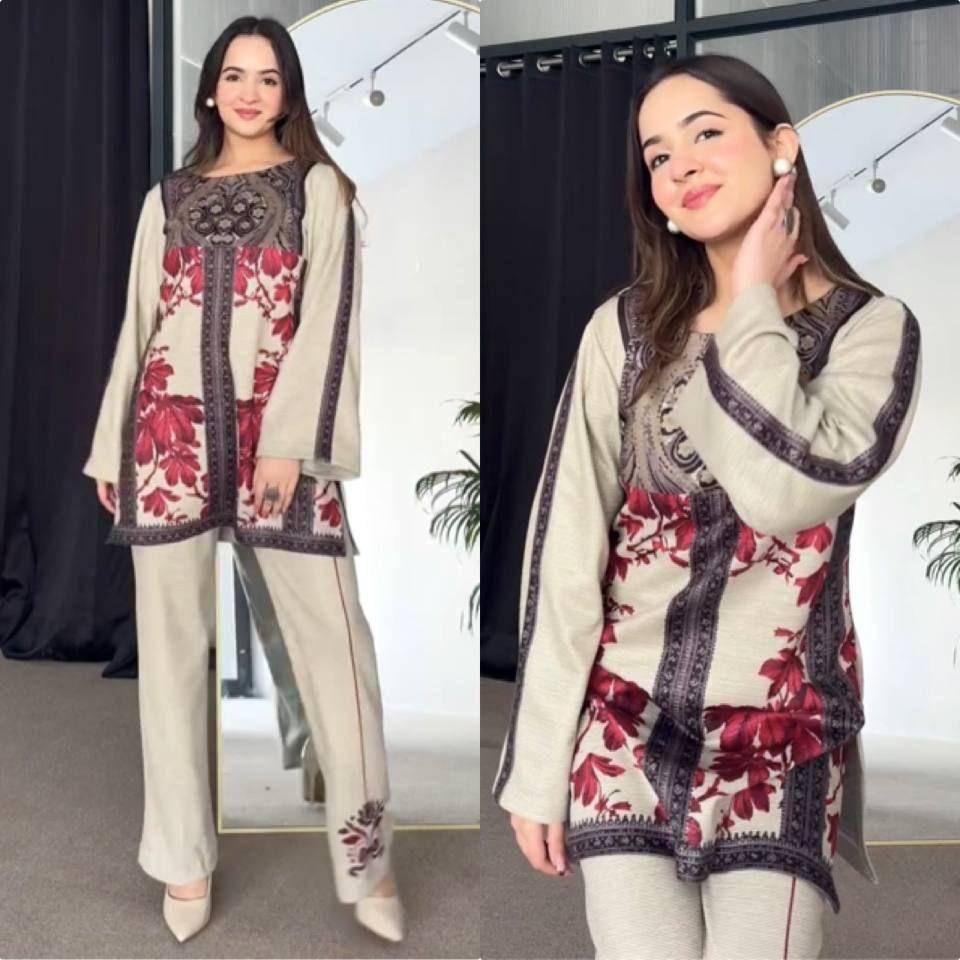 *Launching New Đěsigner Party Wear Look Pur Natural Crepe Top&plazzo Co-ords Set*