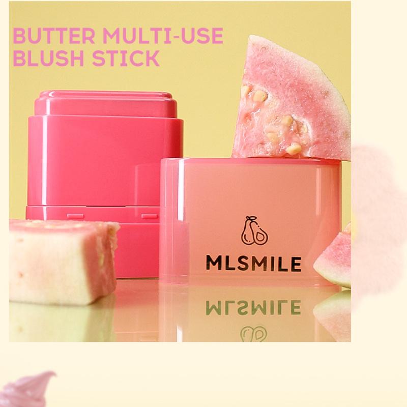 Flat Tube Fruit Blush Stick Two-in-one Lipstick, Easy To Apply Color and Highlight, Contour and Rouge, Convenient and Easy To Carry