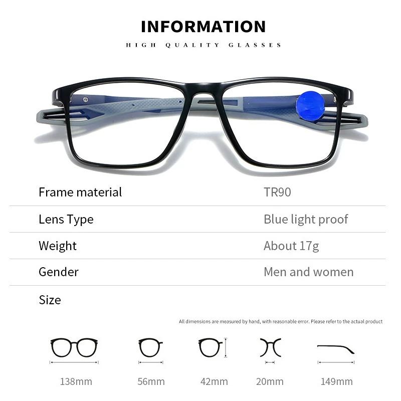 Unisex Smart Photochromic Myopia Glasses Frame Color Changing Sports Eyeglasses Men Women Anti-Blue Short-Sighted Eyewear