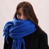 Mohair Winter Cashmere Scarves Tassel Long Shawl Classic Winter Wool Scarf  Student