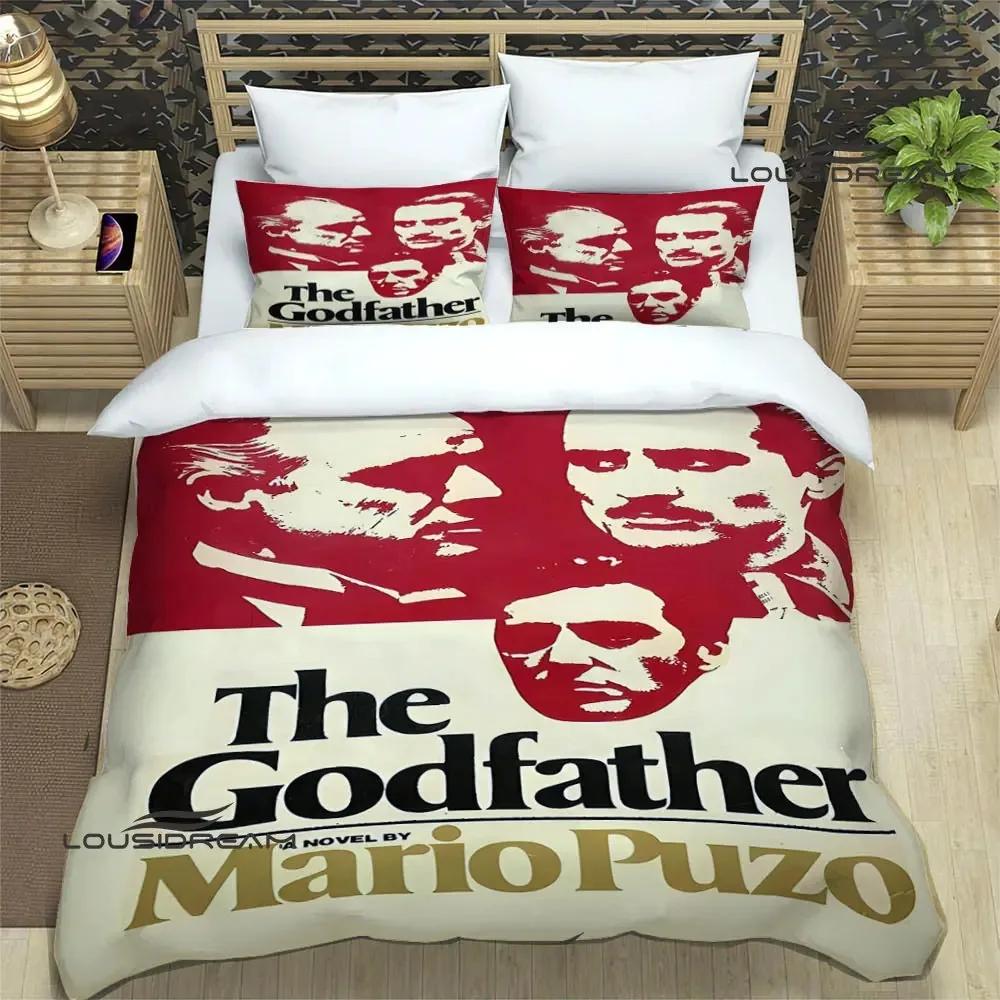 Крестный отец Принты Комплекты постельного белья Изысканный набор постельных принадлежностей Пододеяльник Комплект одеяла Комплект постельного белья Роскошный подарок на день рождения