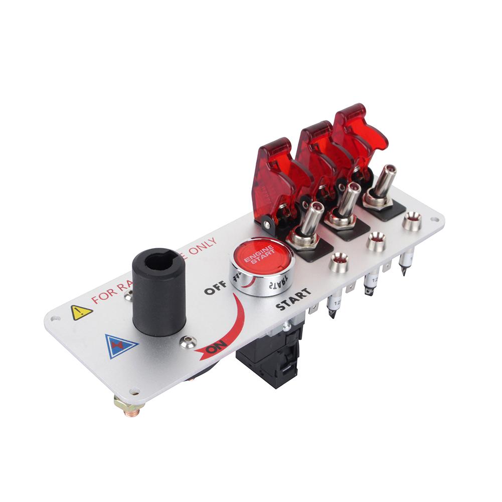 5-в-1 Панель переключателей зажигания с тумблером DC 12V, кнопка запуска двигателя автомобиля с LED