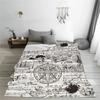 Retro Anchor Nautical Symbols Flannel Blankets Funny Throw Blanket for Bed Sofa Couch Bedspread