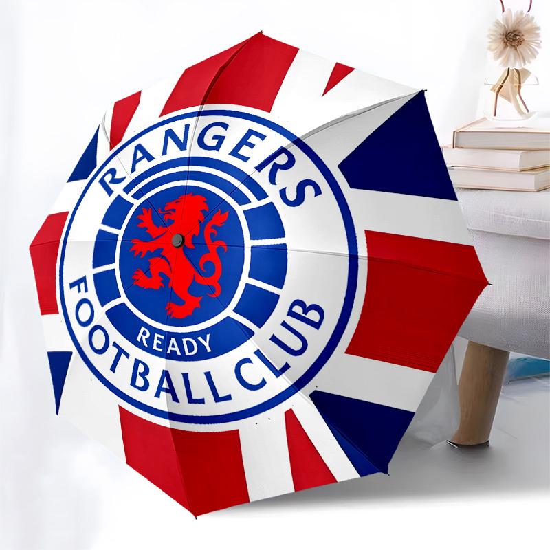Rangers Football Club, Lion Crest Automatic Opening and Closing, 8 rib Structure Portable Umbrella, Suitable for Men and Women in All Season
