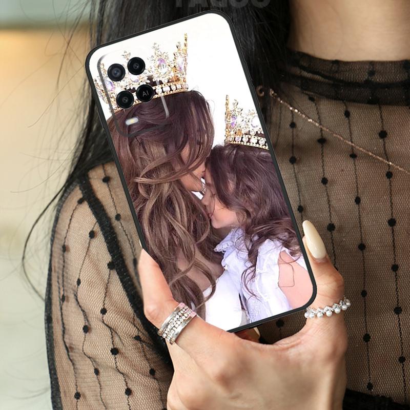 Beautiful Mother Daughter Son Case For Oppo A74 A94 A54 A80 A60 A40 A18 A38 A58 A78 A98 A96 A76 A16 A15 A17 A57 A77 A5 Pro
