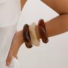 Ingemark Boho Brown нерегулярные акриловые смоляные массивные браслеты для женщин на руку готические геометрические браслеты с подвесками парные ювелирные изделия подарок