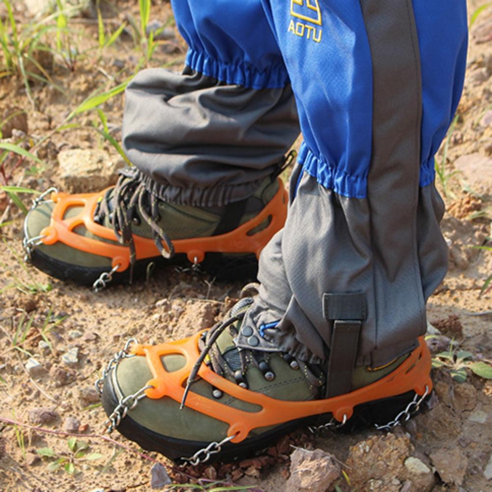 Альпинистские походные ботинки, шипы для обуви, ботинки, противоскользящие кошки, нескользящие бахилы с сумкой для хранения